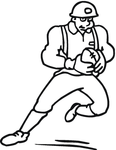 Rugby Player  Coloring Page